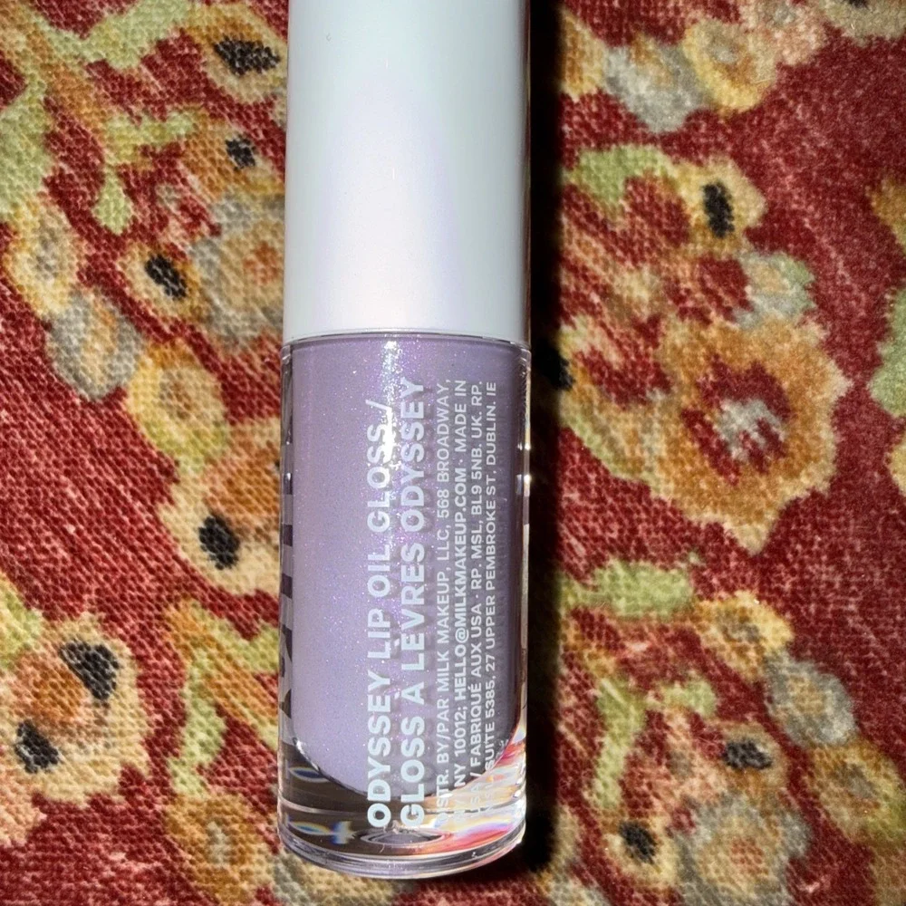 MILK MAKEUP Odyssey Lip Oil Gloss ADVENTURE 3.7 ml 0.1 oz Lavender Shimmer NWOB